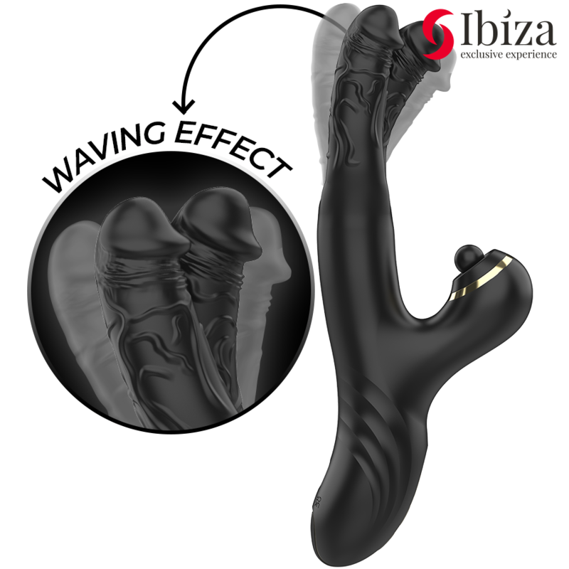 Ibiza Zwei Drachen Doppelvibrator Schwarz