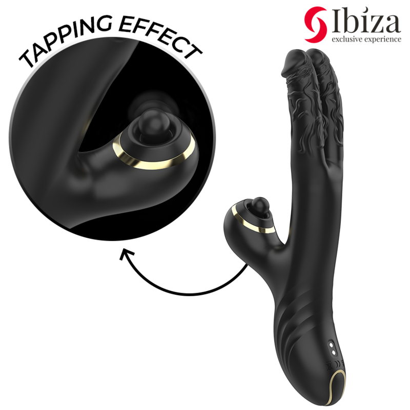 Ibiza Zwei Drachen Doppelvibrator Schwarz