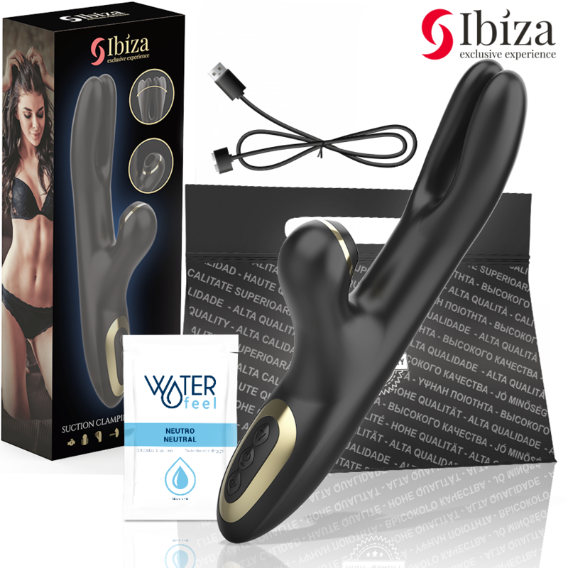 Ibiza Doppelvibrator Klemme Schwarz