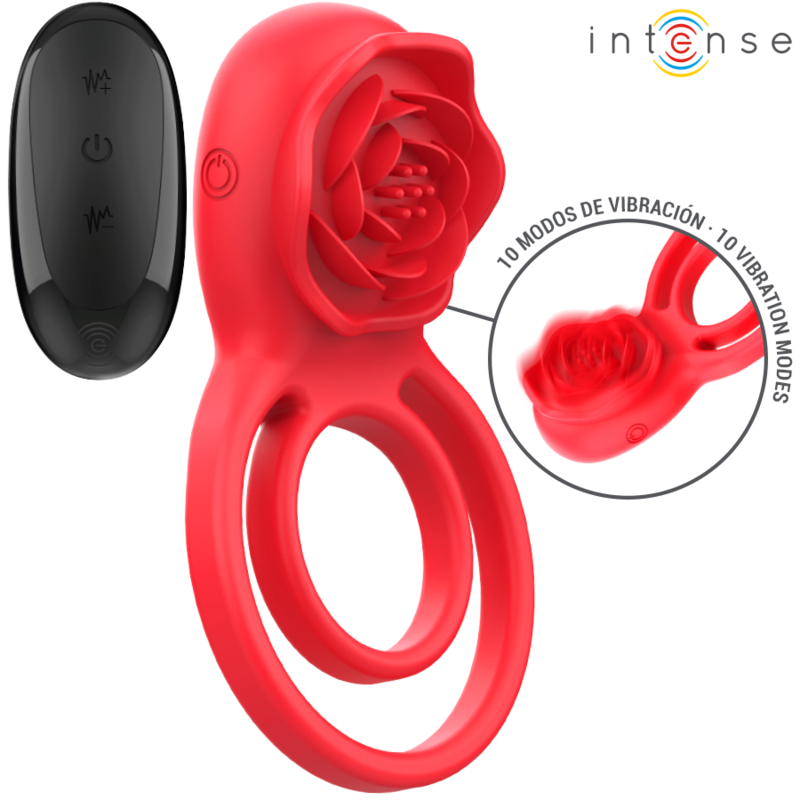 Intense Gail Stimulator Rose 10 Vibrationen Rot Fernbedienung