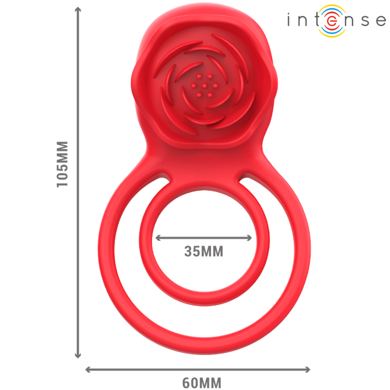 Intense Gail Stimulator Rose 10 Vibrationen Rot Fernbedienung