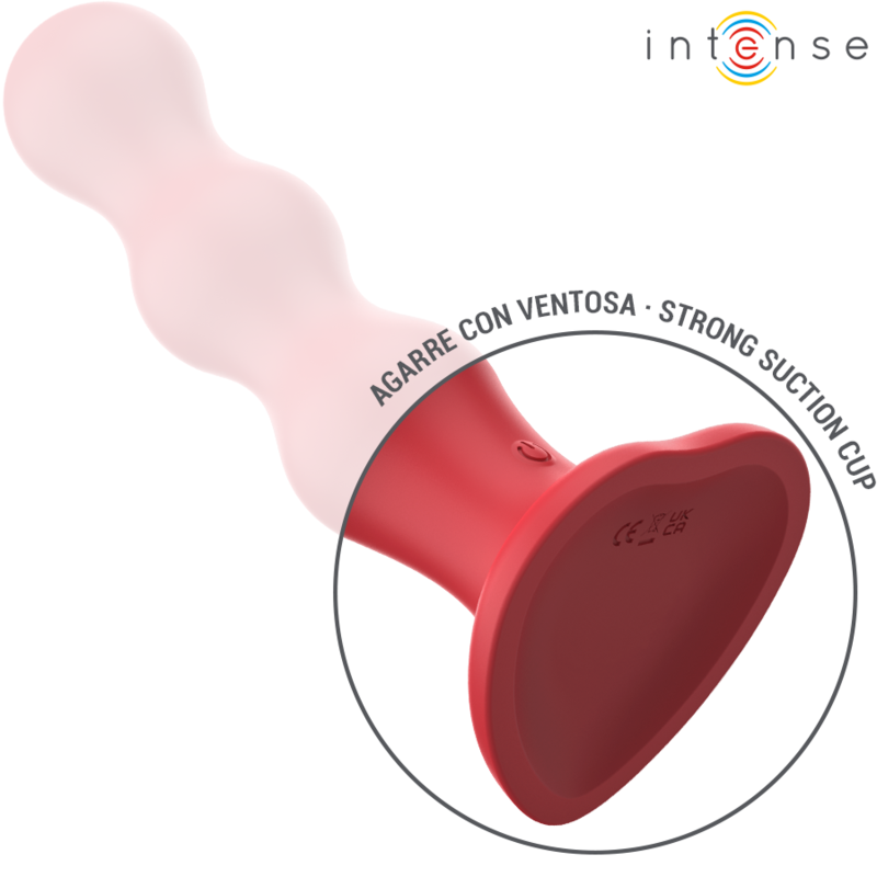 Intense Cody Vibrator mit Saugnäpfen Rote Fernbedienung
