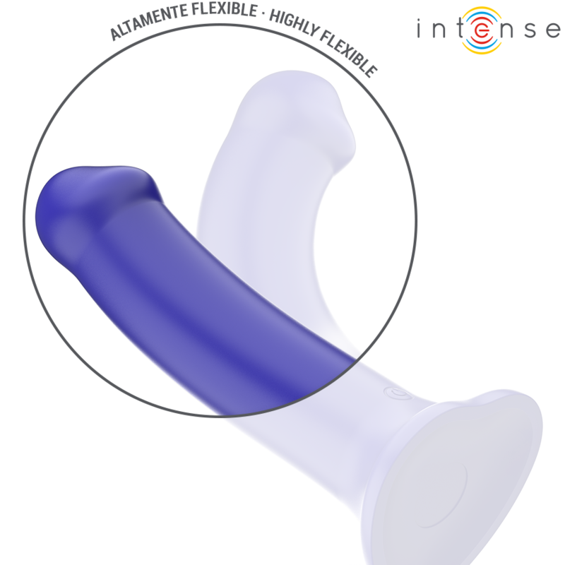 Intense Victoria Vibrator mit Saugnapf 10 Vibrationen Dunkelblau