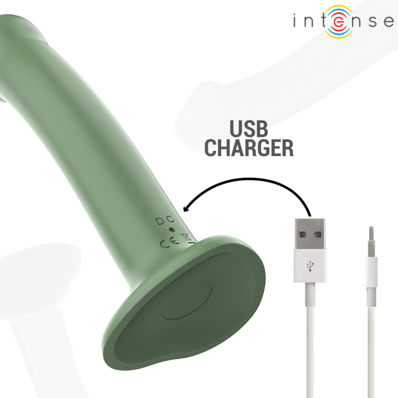 Intense Becca Vibrator mit Saugnapf 10 Vibrationen Grüne