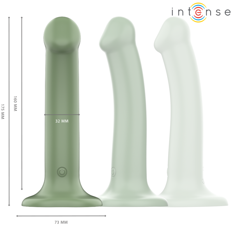 Intense Becca Vibrator mit Saugnapf 10 Vibrationen Grüne