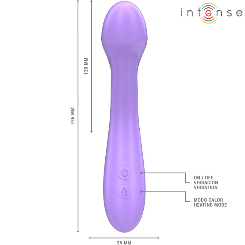 Intense Becky Vibrator 19 cm Heizbar 7 Vibrationen Lila