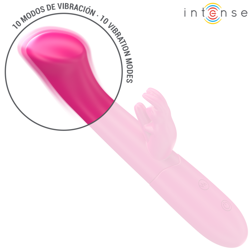 Intense Julieta Rabbit Vibrator 18,6 cm 10 Vibrationen Rosa