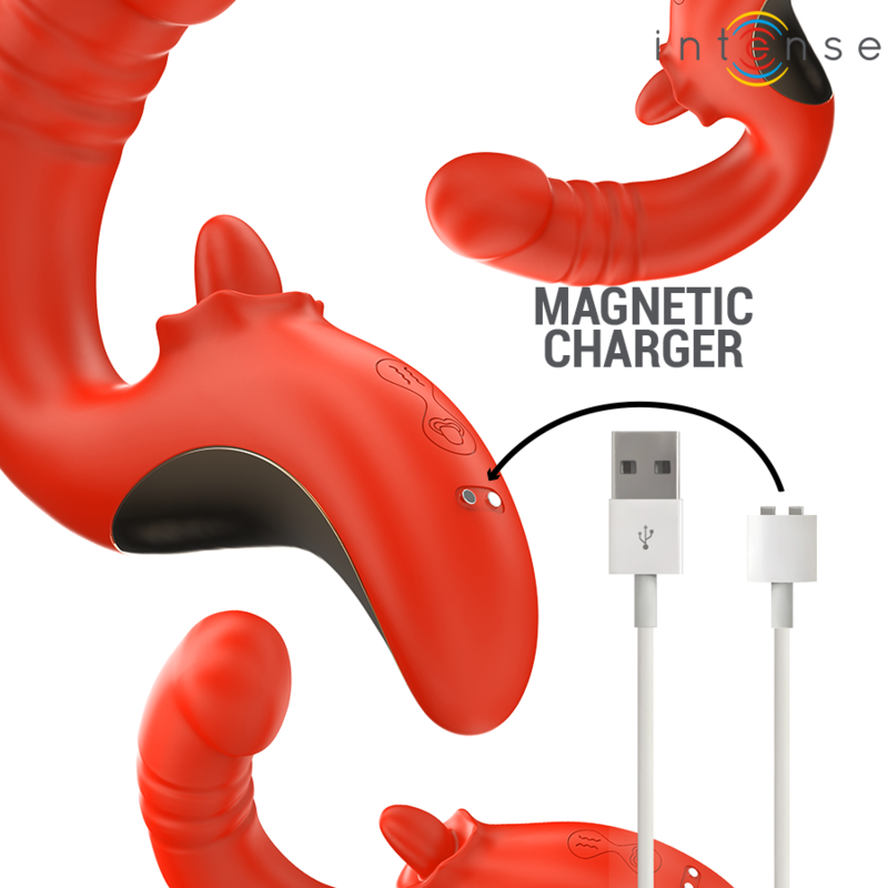 Intense Paulina Vibrator und Stimulator in U-form Rot