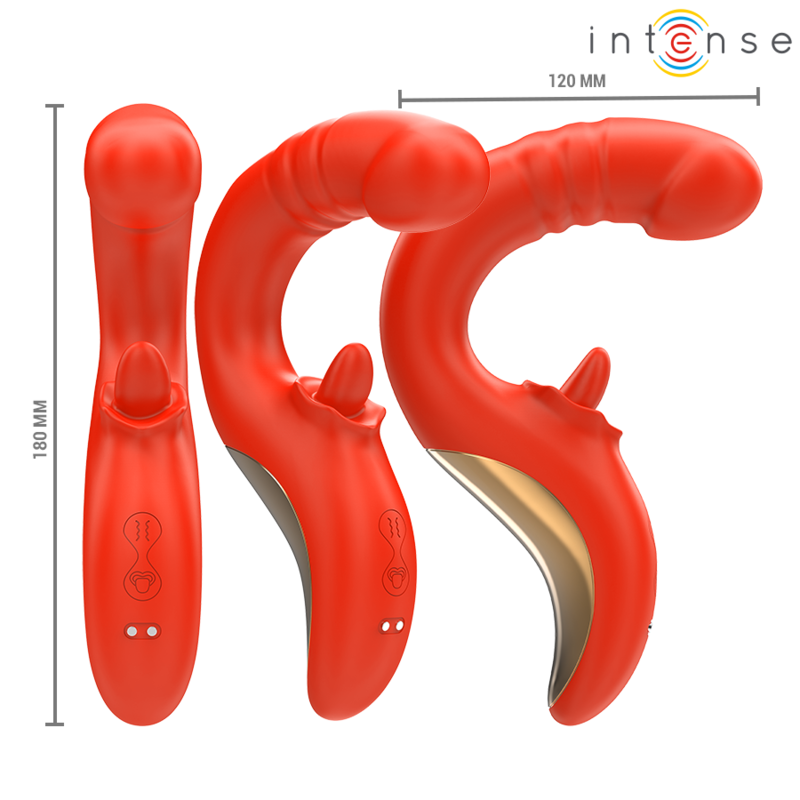 Intense Paulina Vibrator und Stimulator in U-form Rot