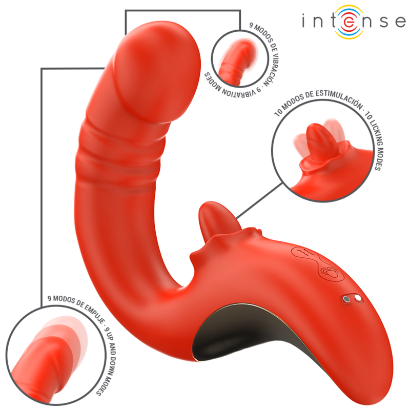 Intense Paulina Vibrator und Stimulator in U-form Rot