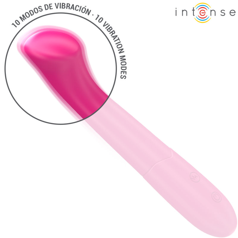 Intense Paty Vibrator 19 cm Flexibel 10 Vibrationen Modell 2 Rosa