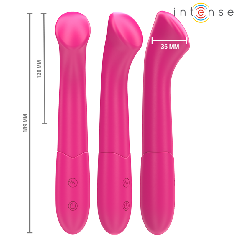 Intense Paty Vibrator 19 cm Flexibel 10 Vibrationen Modell 2 Rosa