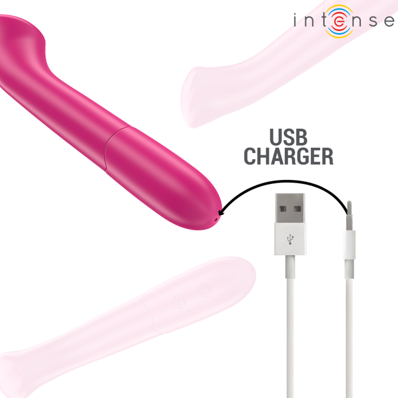 Intense Paty Vibrator 19 cm Flexibel 10 Vibrationen Modell 2 Rosa