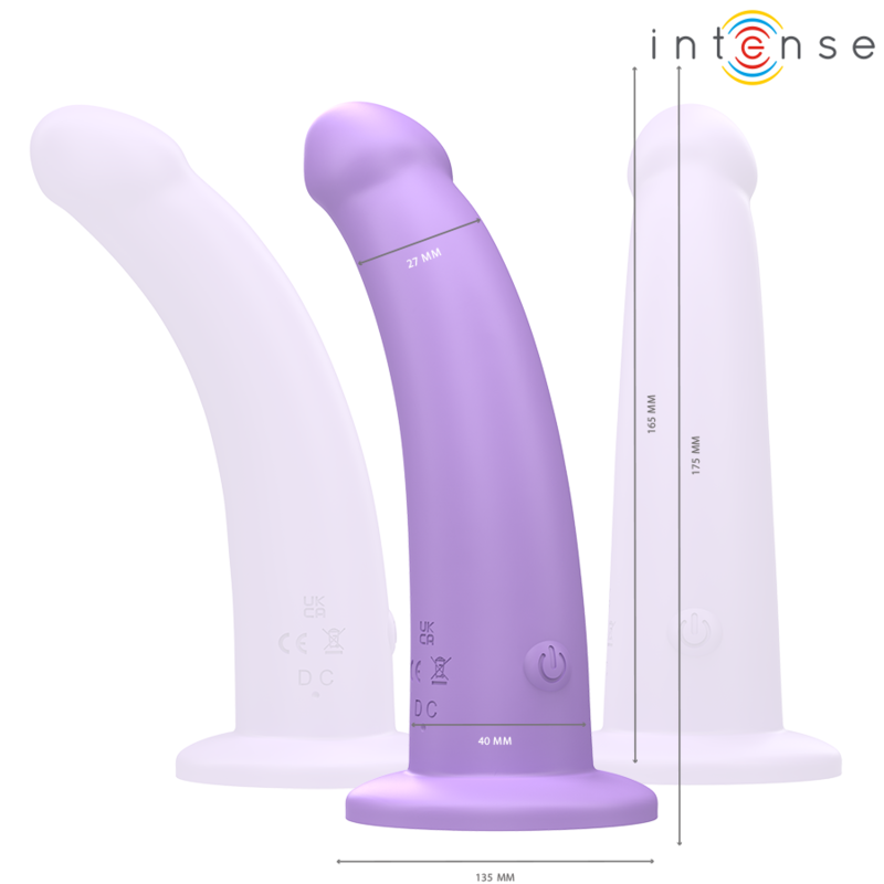 Intense Eddie Vibrator 17,5 cm 10 Vibrationen Lila Fernbedienung