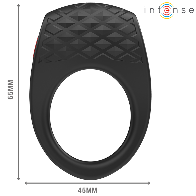 Intense Clover Vibrator Penisring 10 Vibrationen Schwarz