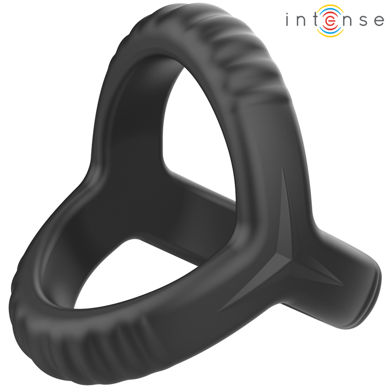 Intense Carson Doppelter Penisring aus Silikon Schwarz Modell 4