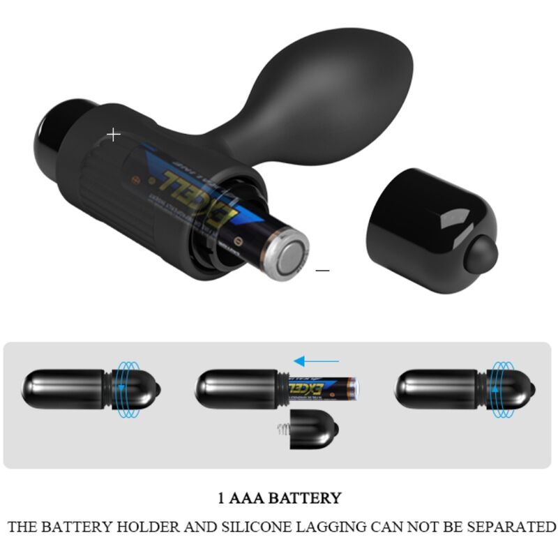 Anal Vibra Butt 10 Vibrationen Analstecker Schwarz
