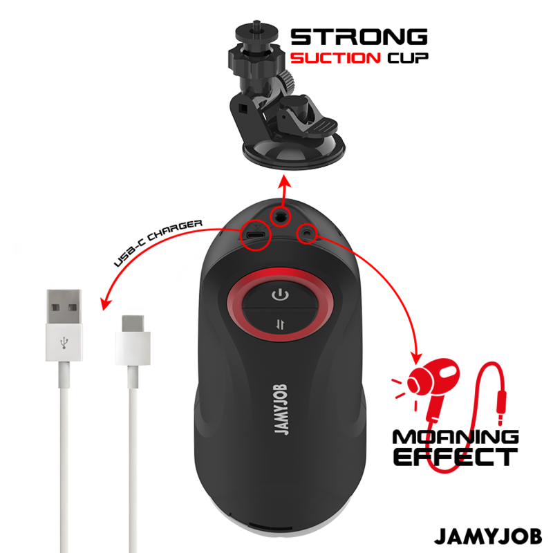 Jamyjob Automatischer Vagina-masturbator mit Gravity-funktion, 5