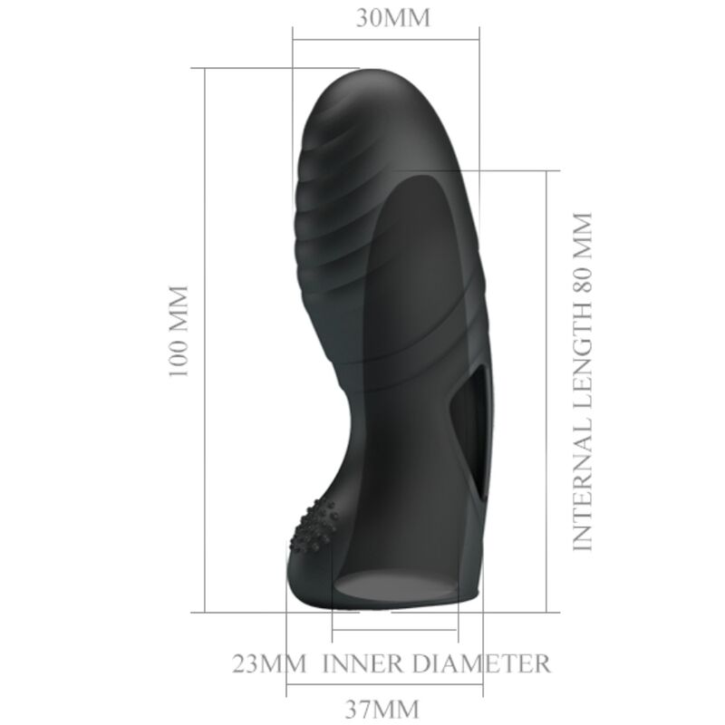 Fun Alan Silikon-fingervibrator Schwarz