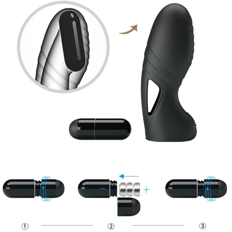Fun Alan Silikon-fingervibrator Schwarz