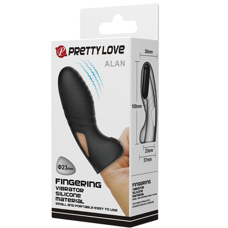 Fun Alan Silikon-fingervibrator Schwarz