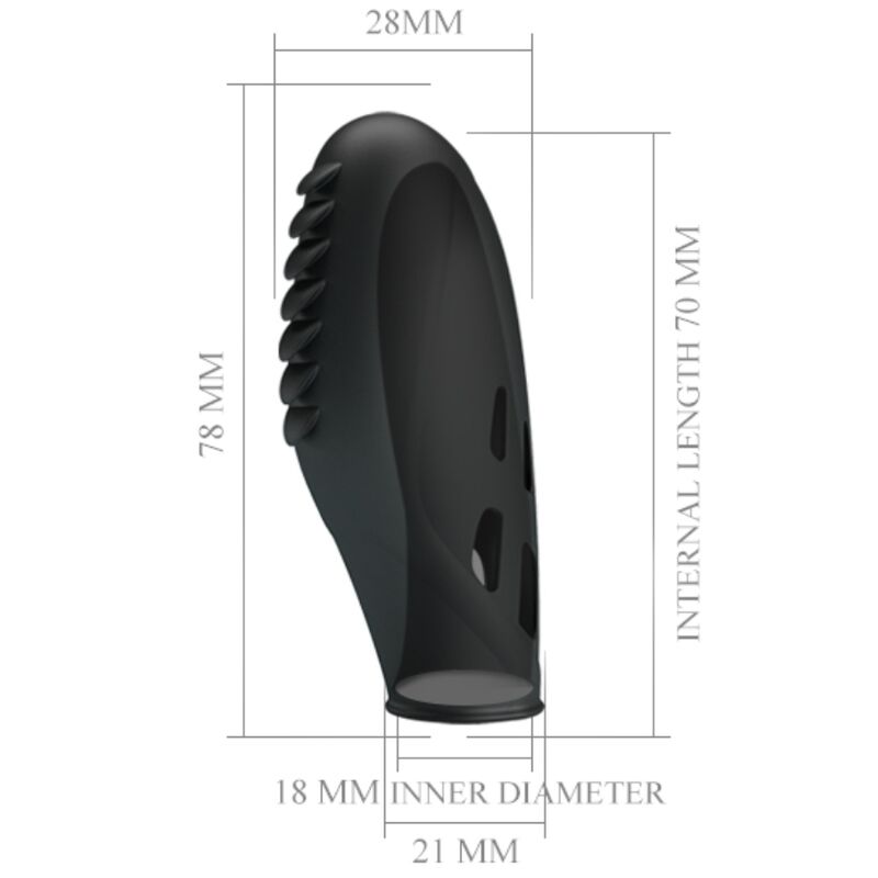 Fun Gilo Silikon-fingervibrator Schwarz