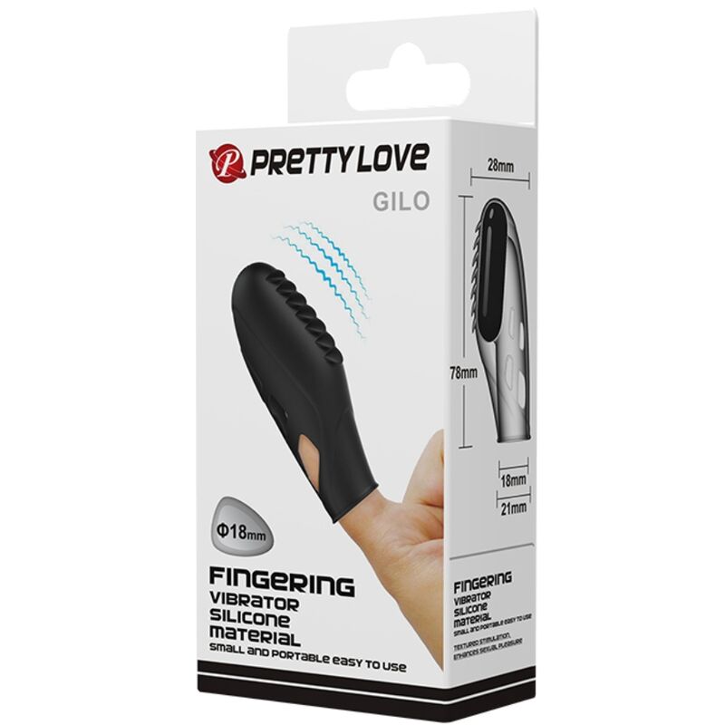 Fun Gilo Silikon-fingervibrator Schwarz
