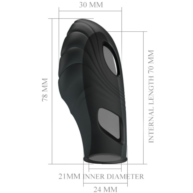Fun Lich Silikon-fingervibrator Schwarz