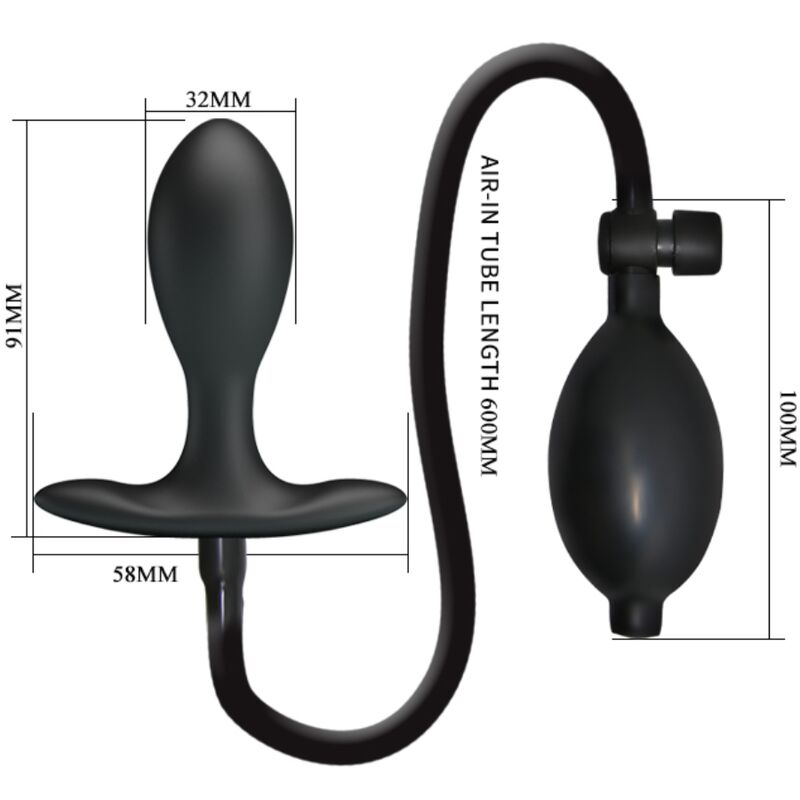 Anal Aufblasbarer Analstecker Schwarz