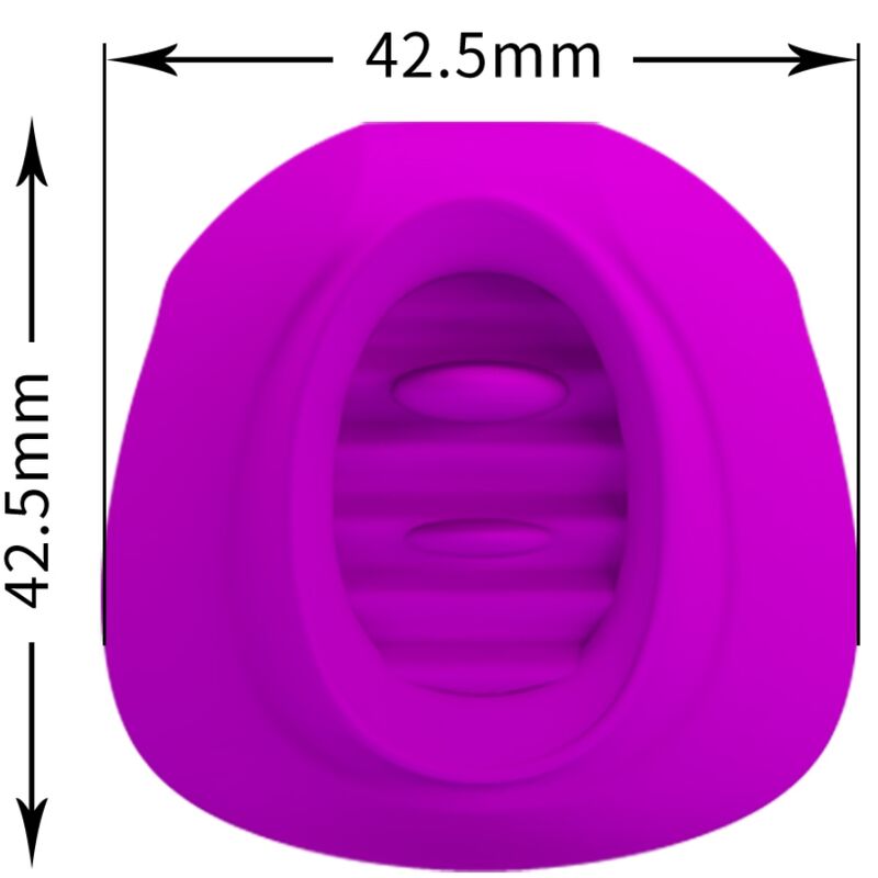 High Estelle Zungen-klitoris-stimulator 12 Vibrationen Lila