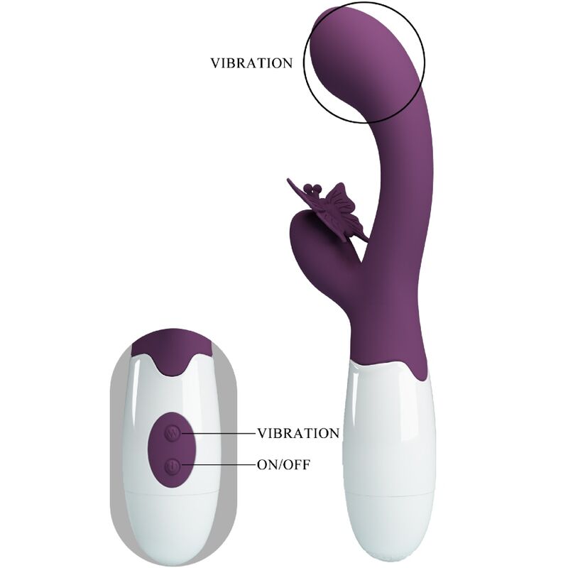Pretty Love – Butterfly Kiss Rabbit Vibrator & G-Spot Stimulator Lila