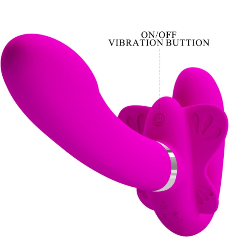 High Valerie Doppel-strap-on-vibrator 12 Vibrationen Lila