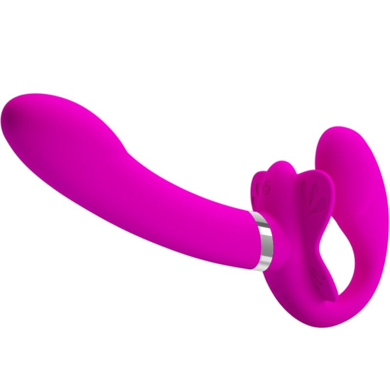 High Valerie Doppel-strap-on-vibrator 12 Vibrationen Lila