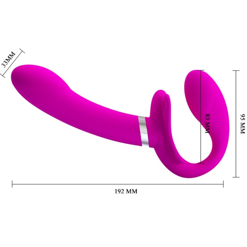 High Valerie Doppel-strap-on-vibrator 12 Vibrationen Lila