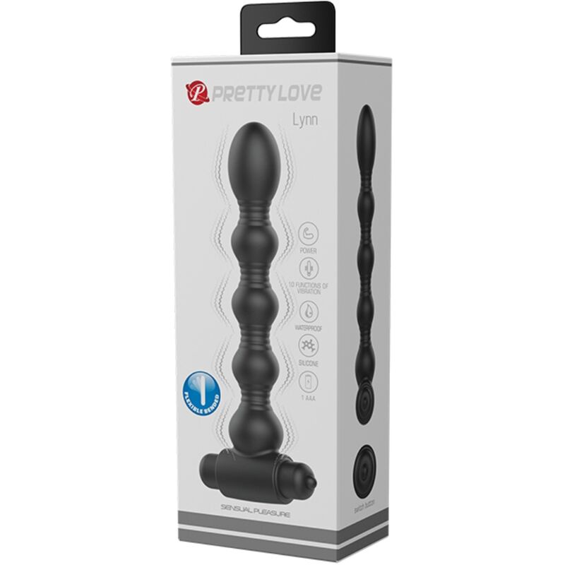 Anal Lynn Silikon Anal Plug 10 Vibrationen Schwarz