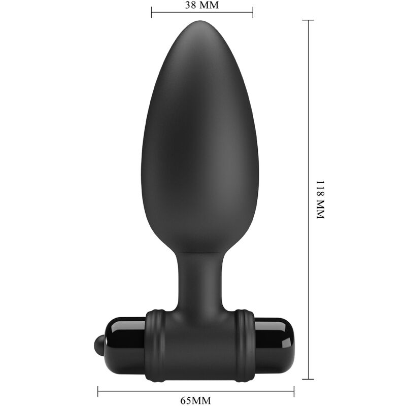 Anal Vibra Butt Plug 2 Anal Plug 10 Vibrationen Schwarz