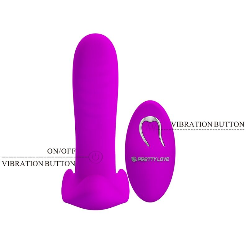 Remote Massager & Vibrator 12 Vibrationen Fernbedienung Lila
