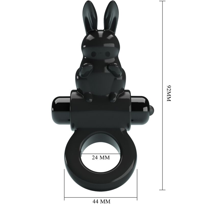 For Aufregender Ring Rabbit Vibratorring 10 Vibrationen Schwarz