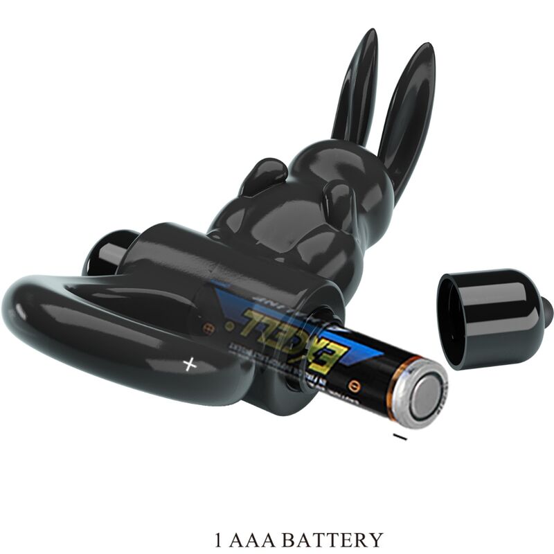 For Aufregender Ring Rabbit Vibratorring 10 Vibrationen Schwarz