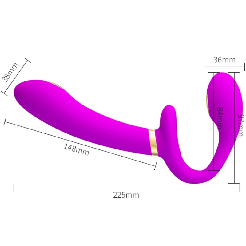 Remote Thunderbird Doppelter Strap-on-vibrator mit Fernbedienung