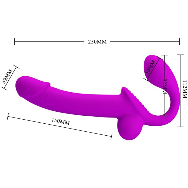 High Kelpie Doppelter Strap-on-stimulator Lila