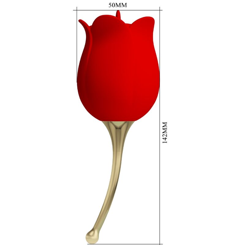 High Rose Lover Rose Klitoris-stimulator 12 Vibrationen Rot