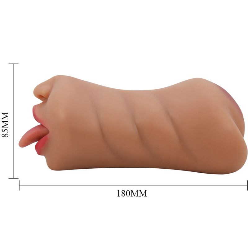 Crazy Sarah Doppelmasturbator Mund & Vagina Fleisch