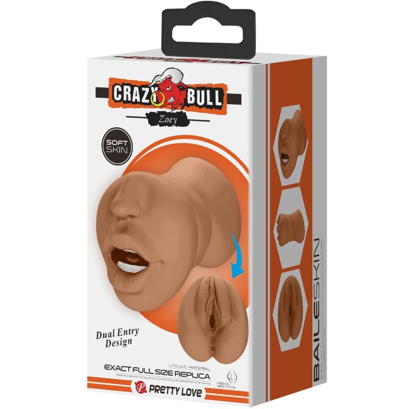 Crazy Zoey Doppelmasturbator Mund & Vagina Fleisch