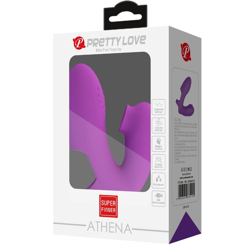 Fun Athena Fingervibrator mit Klitorisstimulator Lila