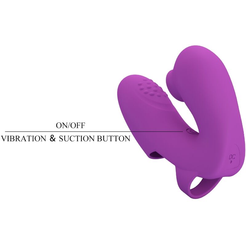 Fun Athena Fingervibrator mit Klitorisstimulator Lila