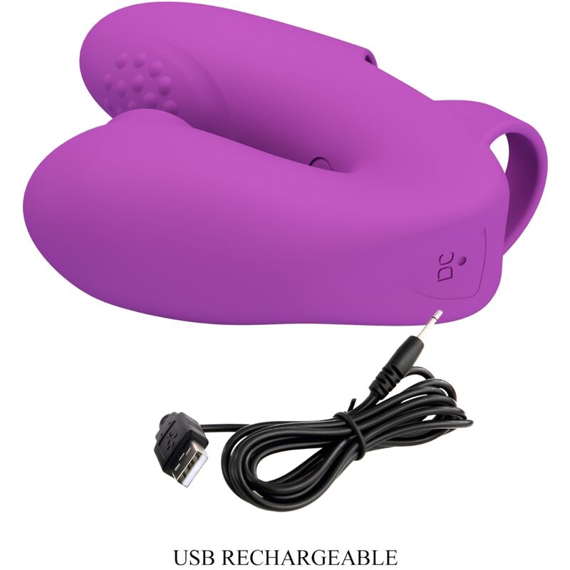 Fun Athena Fingervibrator mit Klitorisstimulator Lila