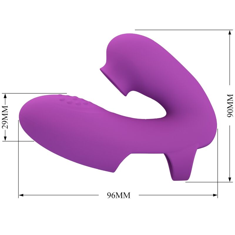 Fun Athena Fingervibrator mit Klitorisstimulator Lila