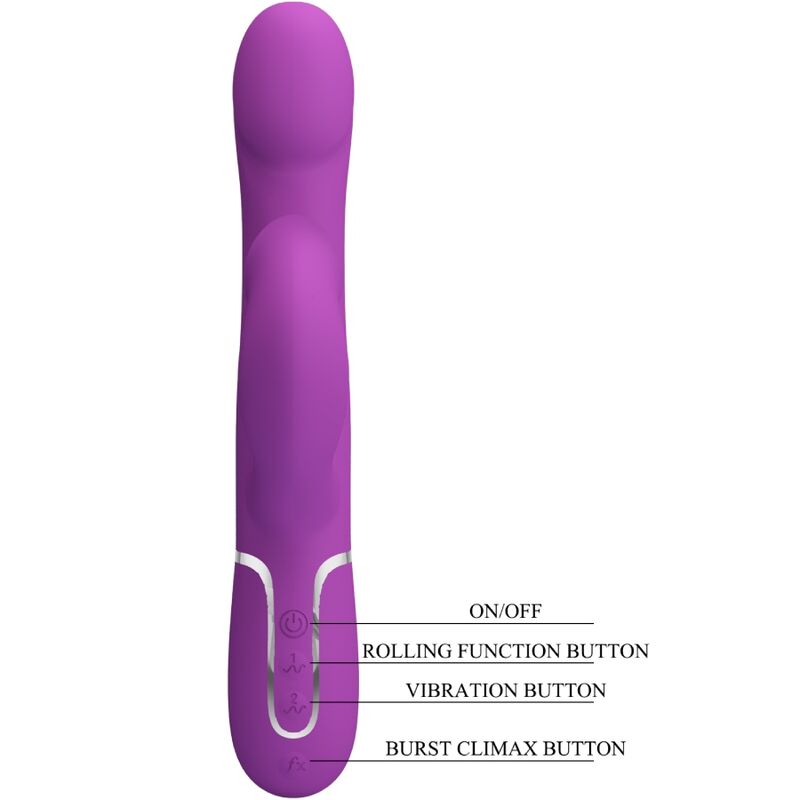 High 4 in 1 Multifunktionsvibrator & Stimulator Lila