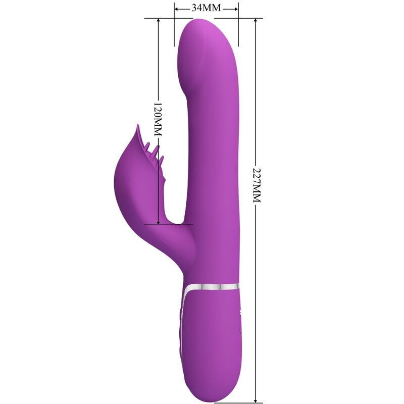 High 4 in 1 Multifunktionsvibrator & Stimulator Lila